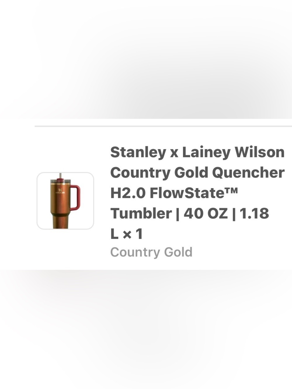 Lainey Wilson Limited Edition Stanley - Picture 5 of 5